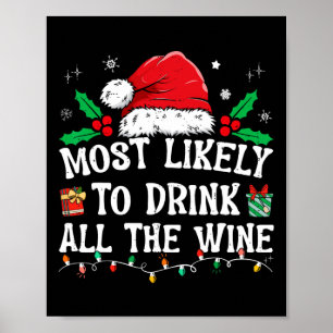 Am wahrscheinlichsten trinken alle Wein Familie Ma Poster