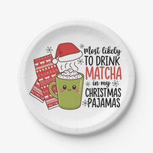 Am wahrscheinlichsten trinken Matcha in meinem Wei Pappteller