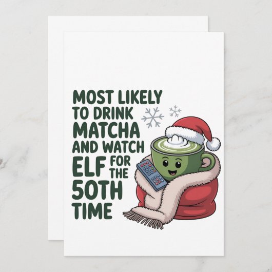 Am wahrscheinlichsten trinken Matcha und beobachte Ankündigung (Vorne/Hinten)