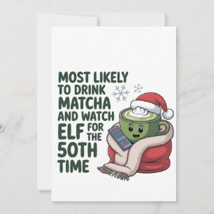 Am wahrscheinlichsten trinken Matcha und beobachte Dankeskarte