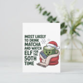 Am wahrscheinlichsten trinken Matcha und beobachte Einladungspostkarte (Stehend Vorderseite)