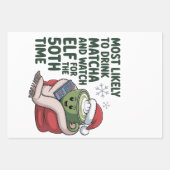 Am wahrscheinlichsten trinken Matcha und beobachte Geschenkpapier Set (Vorderseite)