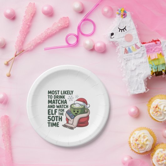 Am wahrscheinlichsten trinken Matcha und beobachte Pappteller (Party)