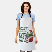 Am wahrscheinlichsten trinken Matcha und beobachte Schürze (Getragen)