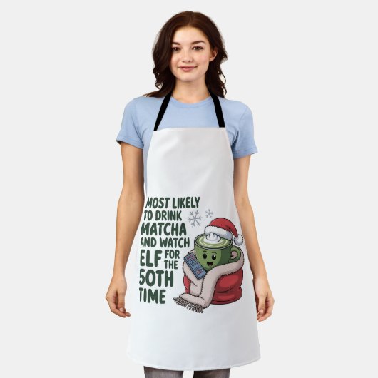 Am wahrscheinlichsten trinken Matcha und beobachte Schürze (Getragen)
