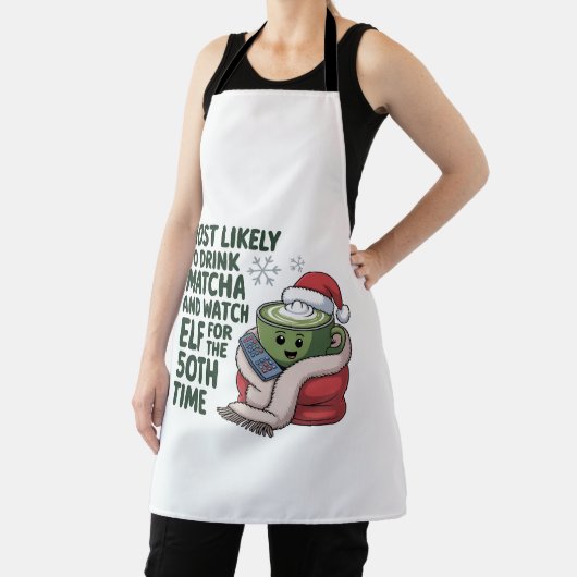 Am wahrscheinlichsten trinken Matcha und beobachte Schürze (InSitu)