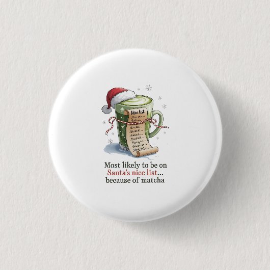 Am wahrscheinlichsten trinken Matcha während alle Button (Vorderseite)