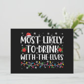 Am wahrscheinlichsten trinken mit den Elfen, die t Einladung (Stehend Vorderseite)