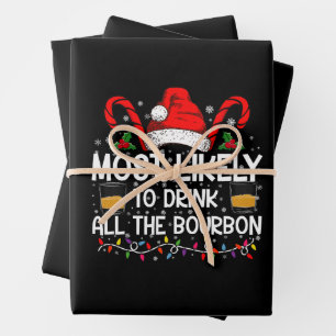 Am wahrscheinlichsten trinken Sie alle Bourbon Wei Geschenkpapier Set