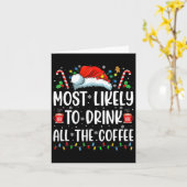 Am wahrscheinlichsten trinken Sie alle Kaffee Spaß Karte (Gelbe Blume)