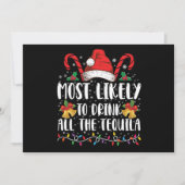 Am wahrscheinlichsten trinken Sie alle Tequila Fun Einladung (Vorderseite)