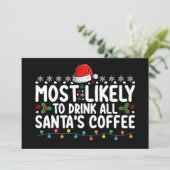 Am wahrscheinlichsten trinken Sie alle Weihnachten Einladung (Stehend Vorderseite)