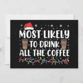 Am wahrscheinlichsten trinken Sie den ganzen Kaffe Einladung (Vorderseite)