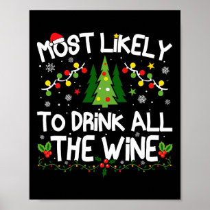 Am wahrscheinlichsten trinken Sie den ganzen Wein  Poster