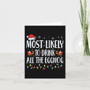 Am wahrscheinlichsten trinken Sie die ganze Eggnog Karte