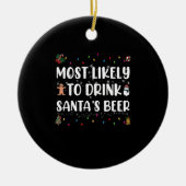 Am wahrscheinlichsten trinken Sie Weihnachten des Keramik Ornament (Vorne)