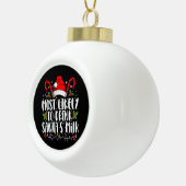Am wahrscheinlichsten trinken Weihnachten Weihnach Keramik Kugel-Ornament (Rechts)