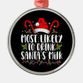 Am wahrscheinlichsten trinken Weihnachten Weihnach Ornament Aus Metall (Vorne)