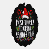 Am wahrscheinlichsten trinken Weihnachten Weihnach Ornament Karte (Rechts)