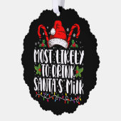 Am wahrscheinlichsten trinken Weihnachten Weihnach Ornament Karte (Links)