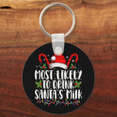 Am wahrscheinlichsten trinken Weihnachten Weihnach Schlüsselanhänger (Vorderseite)