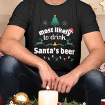 Am wahrscheinlichsten trinken Weihnachts-Shirt des T-Shirt<br><div class="desc">Machen Sie sich bereit, einen Urlaubstoast mit diesem lustigen, erwachsenen Weihnachtsweih-T - Shirt "Am wahrscheinlichsten trinken Sie den Weihnachtsbär" zu machen! Dieser lustige und festliche Abschlag zeigt eine fröhliche Mischung aus Weihnachtsgrafiken, einschließlich Rentiere, Weihnachtsbaum, Hut des Weihnachtsmannes, Weihnachtsbeleuchtung und dem Satz "Am wahrscheinlichsten trinkt man den Weihnachtsbär". Ob Sie das...</div>