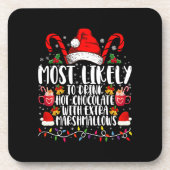 Am wahrscheinlichsten trinkt man scharfe Marshmall Getränkeuntersetzer (Vorderseite)