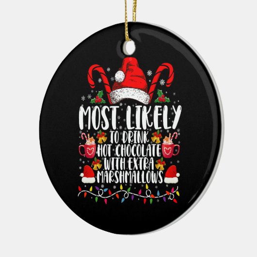 Am wahrscheinlichsten trinkt man scharfe Marshmall Keramik Ornament (Links)