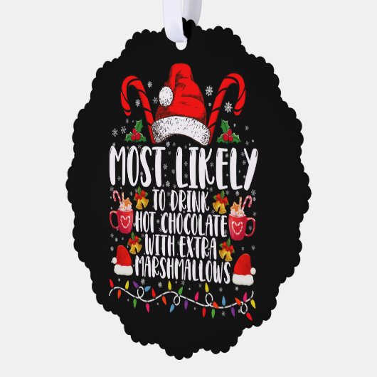 Am wahrscheinlichsten trinkt man scharfe Marshmall Ornament Karte (Links)