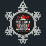 Am wahrscheinlichsten trinkt man scharfe Marshmall Schneeflocken Zinn-Ornament<br><div class="desc">Am ehesten trinkt man heiße Schokolade mit extra Marshmallows Weihnachtsfamilie passend</div>