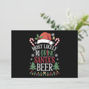 Am wahrscheinlichsten trinkt man Weihnachtsbiere, Feiertagskarte