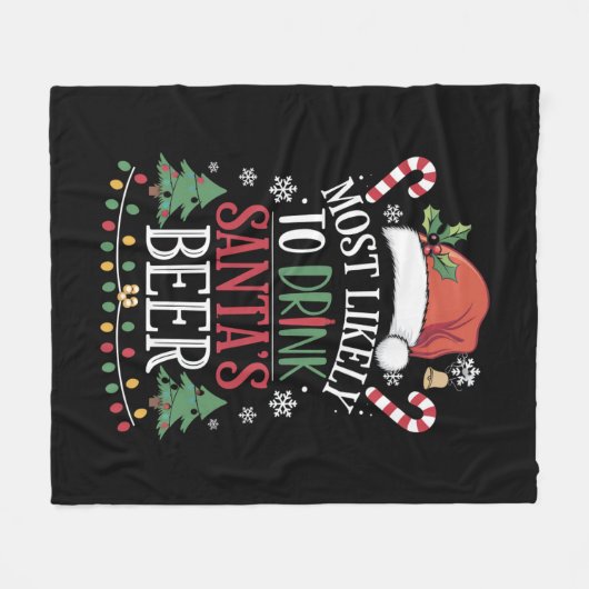 Am wahrscheinlichsten trinkt man Weihnachtsbiere, Fleecedecke (Vorderseite (Horizontal))