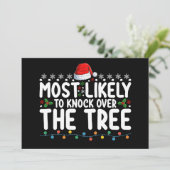 Am wahrscheinlichsten, über den Baum Weihnachten z Einladung (Stehend Vorderseite)