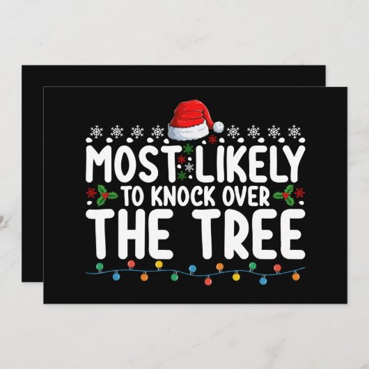 Am wahrscheinlichsten, über den Baum Weihnachten z Einladung (Vorne/Hinten)