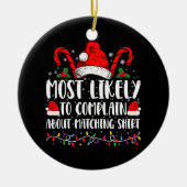 Am wahrscheinlichsten über Matching Shirt Xmas zu  Keramik Ornament (Vorne)