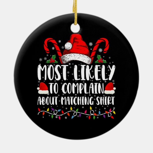 Am wahrscheinlichsten über Matching Shirt Xmas zu Keramik Ornament (Hinten)