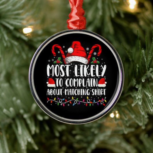 Am wahrscheinlichsten über Matching Shirt Xmas zu Ornament Aus Metall (Baum)