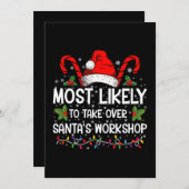 Am wahrscheinlichsten übernimmt Weihnachts-Worksho Einladung (Vorne/Hinten)