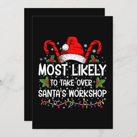 Am wahrscheinlichsten übernimmt Weihnachts-Worksho Einladung (Vorne/Hinten)