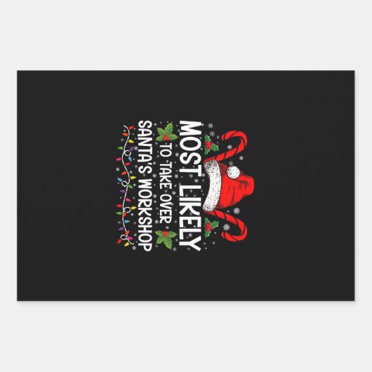 Am wahrscheinlichsten übernimmt Weihnachts-Worksho Geschenkpapier Set (Vorderseite)