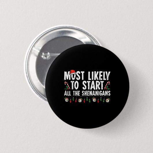 Am wahrscheinlichsten, um all den Schabernack Fami Button (Vorne & Hinten)
