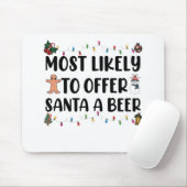 Am wahrscheinlichsten, um Santa A Bier Funny Trink Mousepad (Mit Mouse)