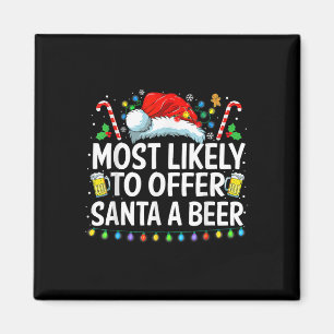 Am wahrscheinlichsten, um Santa A Bier Spaß trinke Magnet