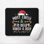 Am wahrscheinlichsten, um Santa A Bier Spaß trinke Mousepad (Mit Mouse)