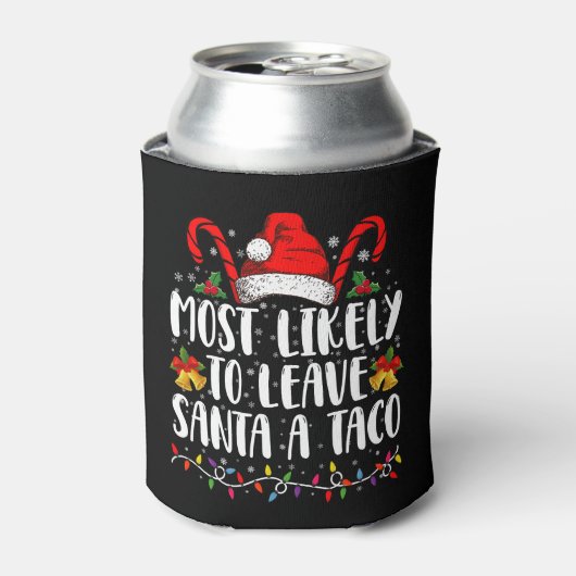 Am wahrscheinlichsten, um Santa A Taco Weihnachten Dosenkühler (Kanne Vorderseite)