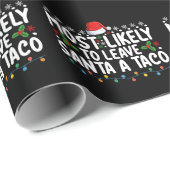 Am wahrscheinlichsten, um Santa A Taco Weihnachten Geschenkpapier (Rolleneckpunkt)
