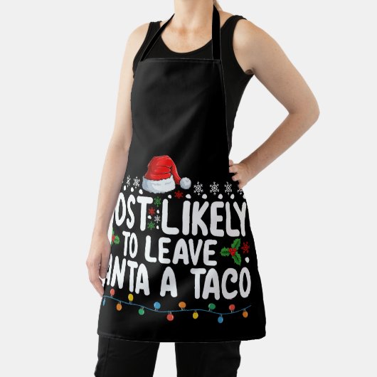 Am wahrscheinlichsten, um Santa A Taco Weihnachten Schürze (InSitu)