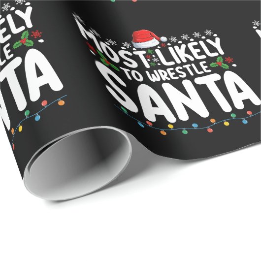 Am wahrscheinlichsten, um Weihnachts-Wrestling zu  Geschenkpapier (Rolleneckpunkt)
