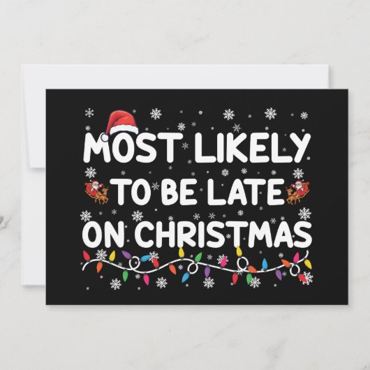 Am wahrscheinlichsten verspätet an Weihnachten Paj Einladung (Vorderseite)