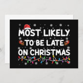 Am wahrscheinlichsten verspätet an Weihnachten Paj Einladung (Vorne/Hinten)